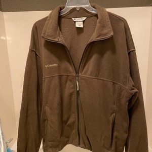 Men's XXL Columbia Brown Long Sleeve Fleece